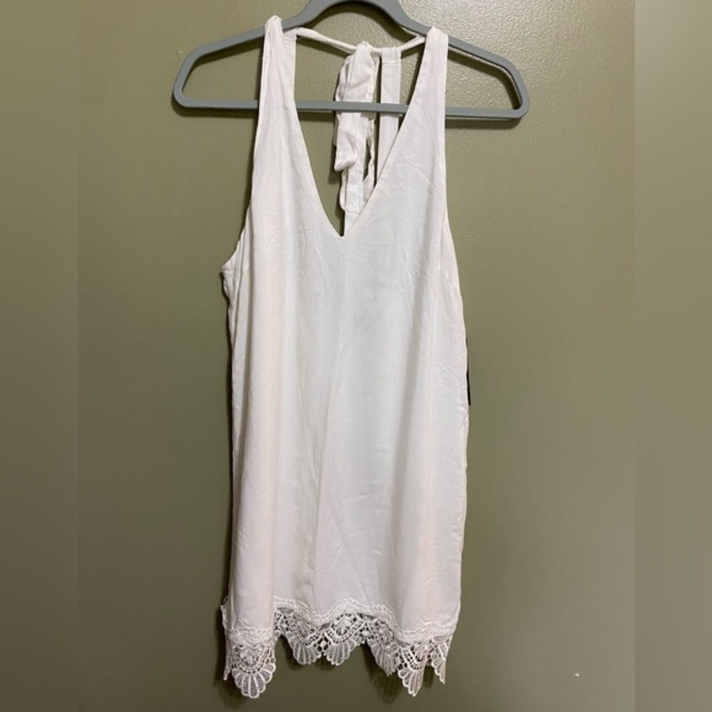 Lulu’s White Slip Dress, Size‎ L, NWT